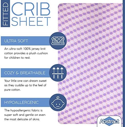 Abstract Jersey Cotton Cradle Sheets - Ultra Soft 18 x 36