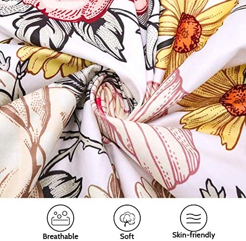 HNHUAMING Floral Crib Sheet and Bassinet Sheet 1