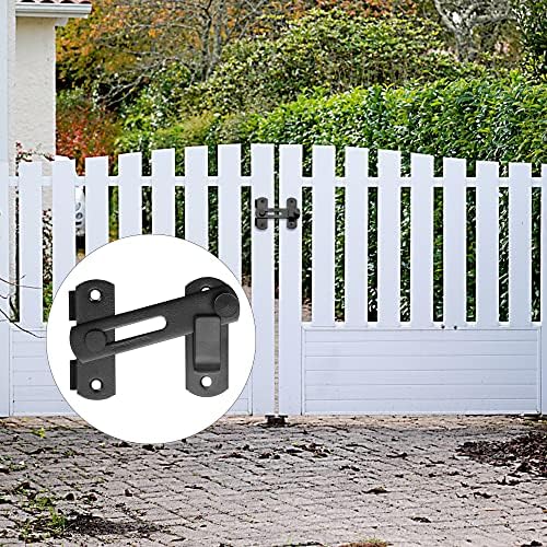 Kindoodos Barn Door Latch Lock Black Stainless Steel 1